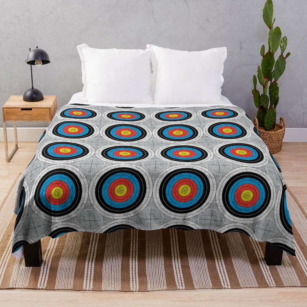 Mid Century Modern - Archery Targets Everywhere Throw Blanket