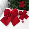 3Pcs Soft Velvety Fabric Bowknot Ornament Christmas Tree Bowknot Decoration For Mantels Wedding Festival Celebration