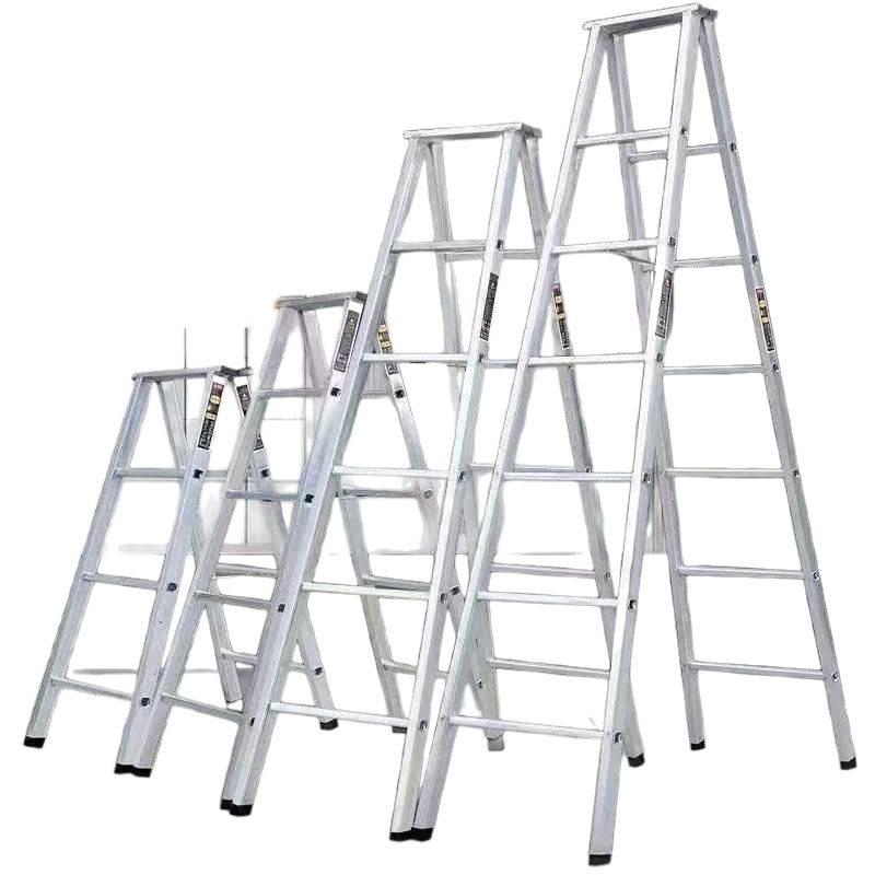 Thickened Carbon Steel A-Frame Folding Ladder - 4 To 5-Step Multi-Functional Indoor Ladder.
