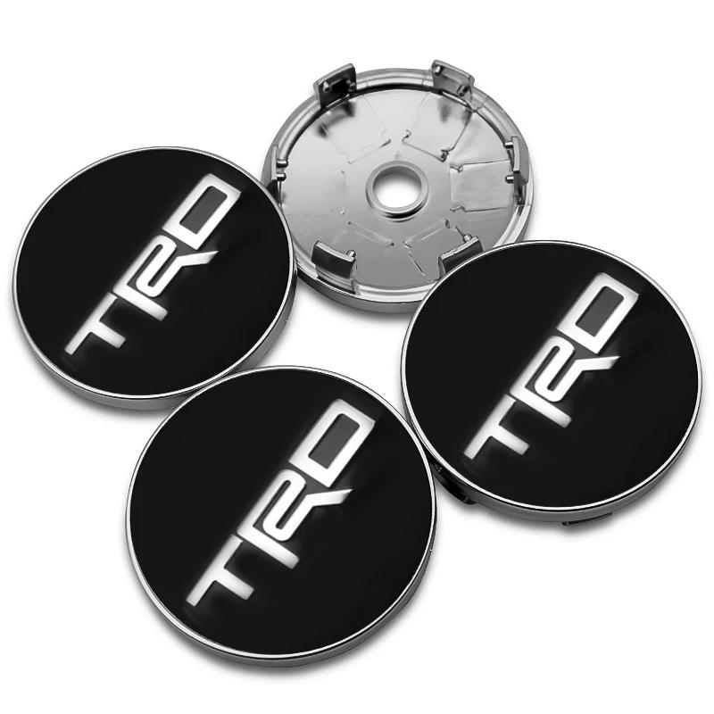 4 Pièces 56mm+60mm 57mm 62mm Cache-moyeu de Roue de Voiture Pour Toyota TRD Rav4 Yaris prius avensis Corolla Camry Autocollant Couvercle Accessoires