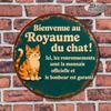Vintage Cat Metal Wall Art Sign Decor for Cafe Shop