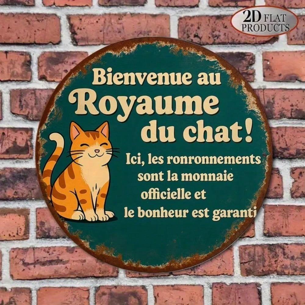 Vintage Cat Metal Wall Art Sign Decor for Cafe Shop