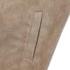 Andagain Minimal Suede Collar Jacket (Beige