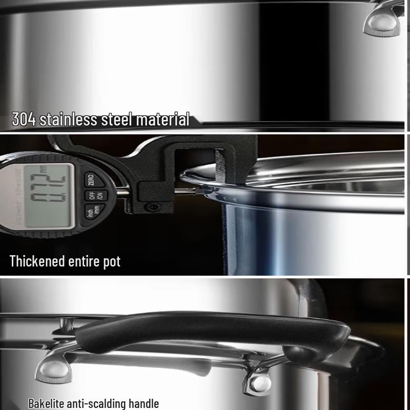 ZISIZ 2-Layer Stainless Steel Steamer Pot