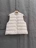 2025 Women's Lightweight Stand-Up Collar Down Vest – Trendy Autumn/Winter Sleeveless Gilet In White Duck Down