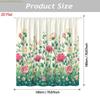 1pc Floral Botanical Garden Shower Curtain with 12 Hooks - Blooming Flowers Bath Tub Drapery, Machine Washable Suitable for Ba