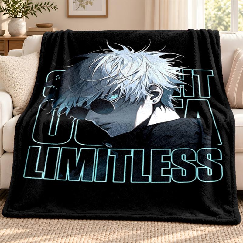 Jujutsu Kaisen Blanket Flannel Blanket Soft Cozy Plush Throw for Sofa Bed Lightweight Home Decoration Outdoor Camping