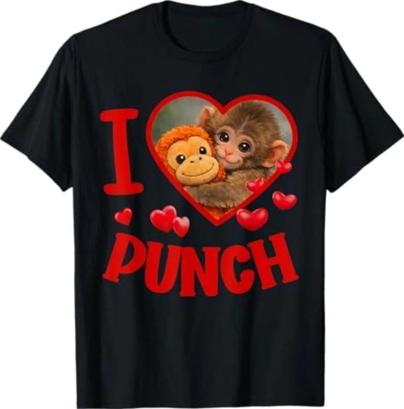I Love Punch Cute Baby Monkey Punch T-Shirt 3XL