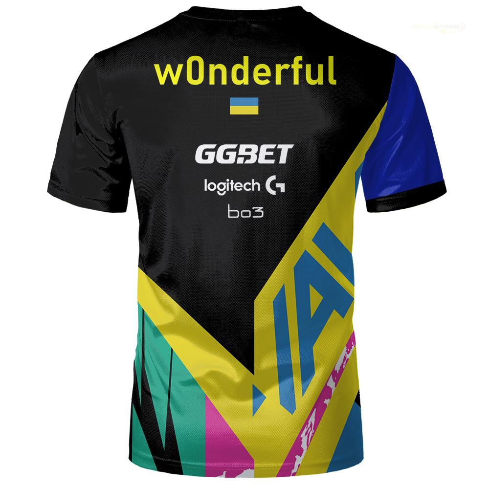 

2025 Шанхайский Мейджор Игровая форма команды Navi Esports Мужская футболка CS2 Соревновательная форма игрока Топы Темно-синие Футболки Чемпиона L