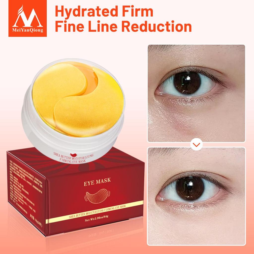 Sheabutter, feuchtigkeitsspendend, straffend, Goldkollagen, Augenmaske, Gesichtspflege, Schlafmaske, Augenklappen, Anti-Augenringe, Hautpflege, Aufhellung