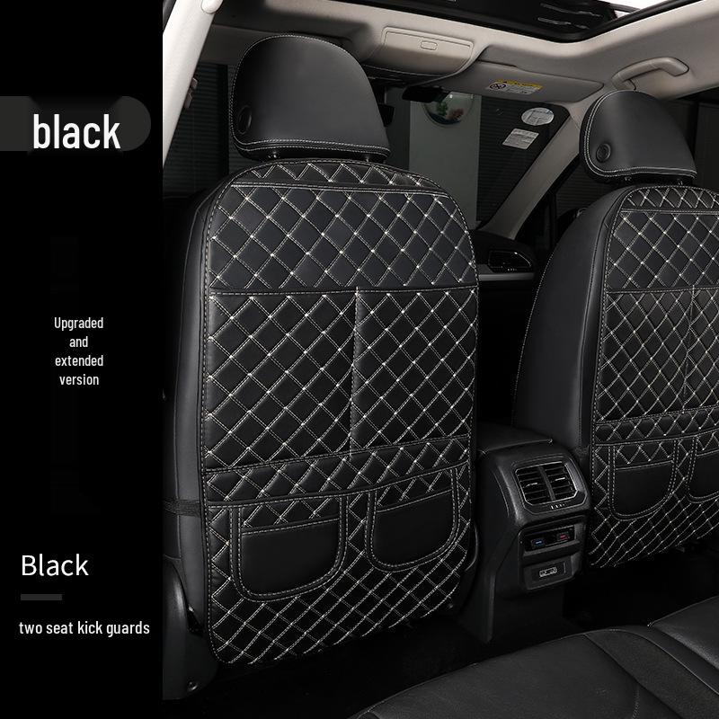 Child Car Seat Back Protector with Storage - Anti-Kick and Wear Pad