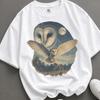 Barn Owl Celestial Graphic Tee – Retro 90s Moon Art, Comfort Colors Cotton