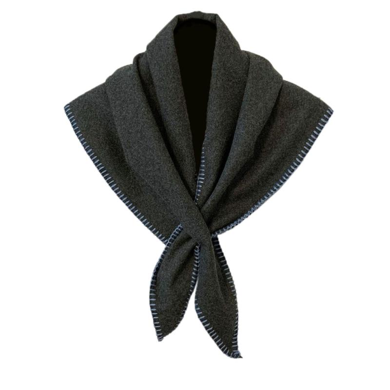 Soft Winter Shawl For Women Warm Triangular Scarf Oversized Wrap Cervical Protection Cold Weather Accessory