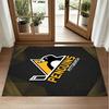 Pittsburgh Penguins Design Crystal Velvet Rug Soft Decorative Mat for Bedroom Entrance