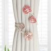 2 Pack Blossom Twist Window Drapery Holdback Clips Elegant Florals Curtain Tiebacks for Bedroom Kids Room Nusery Decors