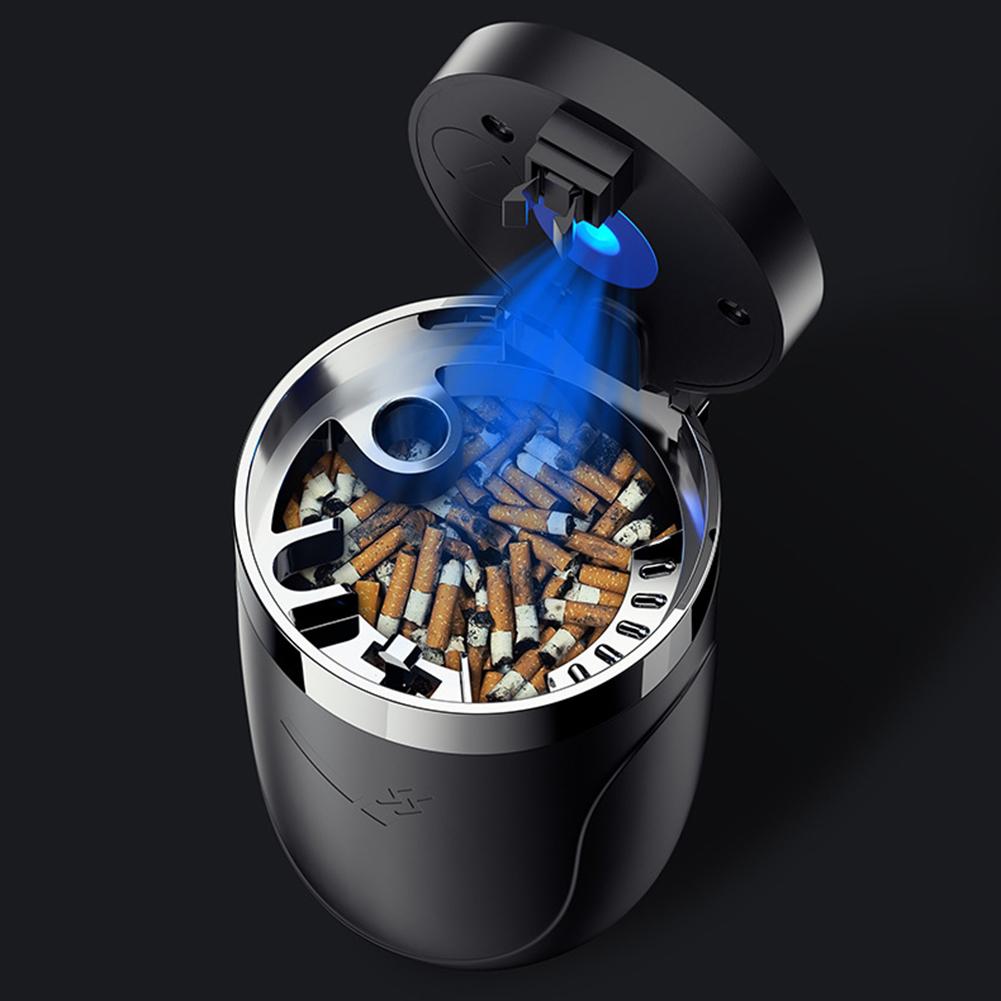 Portable Car Ashtray With Lid,LED Sealing Cigarettes Ash-Cup,Detachable Metal Car Ashtrays,Car Accessories,For Home Travel Use