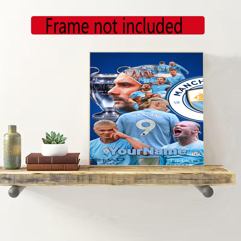 Haaland Customize Your Name Diamond Painting Round Diamond Diy Frameless Holiday Artwork Suitable For Home Office Wall Decoration