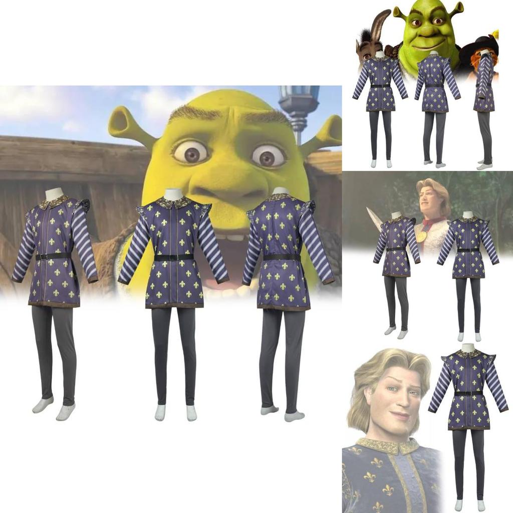 Shrek 3 Prince Charming Cosplay Costume Polyester Blend For Men 2024 Summer