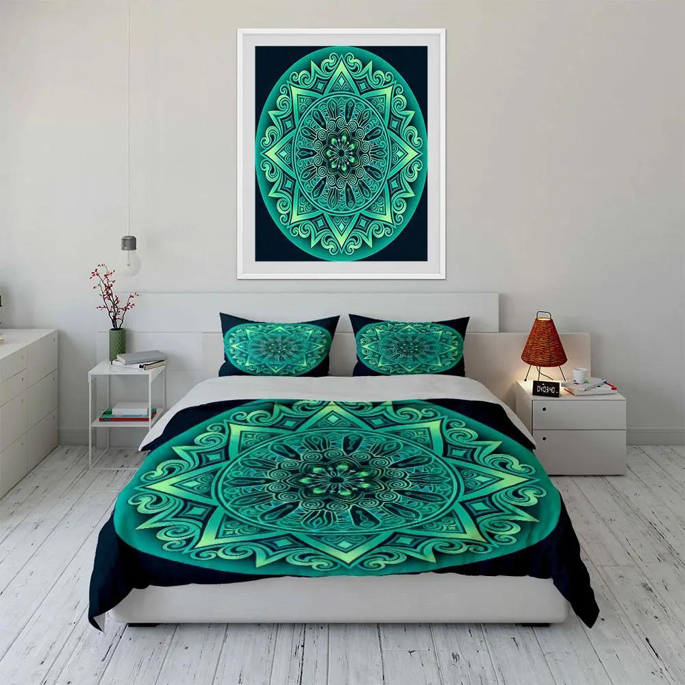 Mandala Art 3-Piece Set Decor Soft Comfortable Duvet Cover Bedding Set Included 1*Duvet Cover & 2*Pillowcases gift