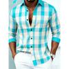 Nouvelle chemise à manches longues pour homme Mode décontractée Impression rayée 3D Chemise de haute qualité Haut à manches longues à boutonnage simple