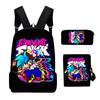 Popular Novelty Friday Night Funkin 3D Print 3pcs/Set School Bags Laptop Daypack Backpack Inclined shoulder bag Pencil Case