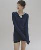 ANDNEEDS Glen Wool Long Knit (Blue)