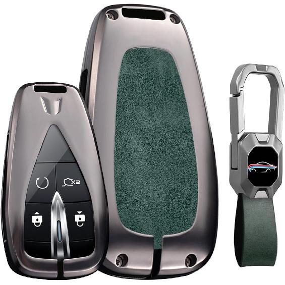 Leather Metal Car Key Fob Cover Case Fit for Changan CS35PLUS CS55PLUS CS75PLUS CS75 Eado UNI-T UNIK Oushang X5 X7 EV 2022 2023 Keychain Key Shell