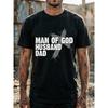 Men' And Christian T-Shirt - for Man of God Husband Dad Gift Suitable for Devoted Fathers And Husbands, Print Retro Style, Casual Wear for Church