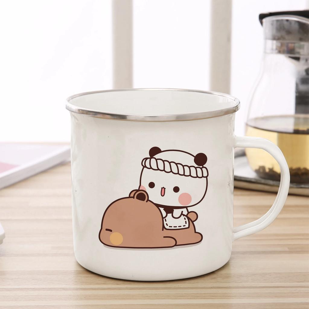 Funny Mugs Coffee Cups Cartoon Milk Mocha Bear Boob and Doodle Enamel Cup Mug Mug for Tea Drinkware Personalized Beer Travel Bar