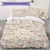 Cute kitten Pattern Bedding uilt Set uilt Cover Pillowcase Home Decoration Birthday Gift (1 * duvet cover + 2 * pillowcase  without core)
