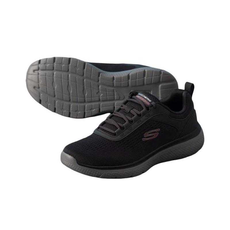 Skechers Men Memory Foam Cushioned Running Shoes 8790360-BLK
