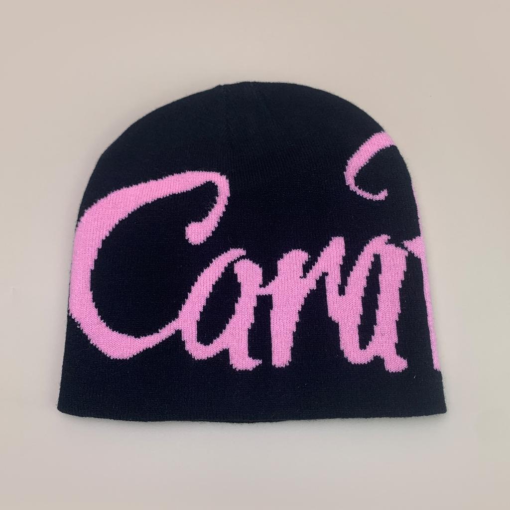 New American Contrasting Letter Jacquard Knitted Hat for Men and Women Warm Hip-hop Skateboard Personalized Pullover Hat