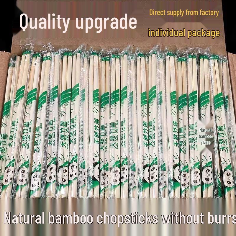 Hygienic Individually Wrapped Bamboo Chopsticks