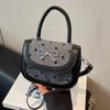 Korean Version of Girl Bow Saddle Bag Women's 2025 New High-end Texture Fashion Casual Shoulder Messenger Bag Women