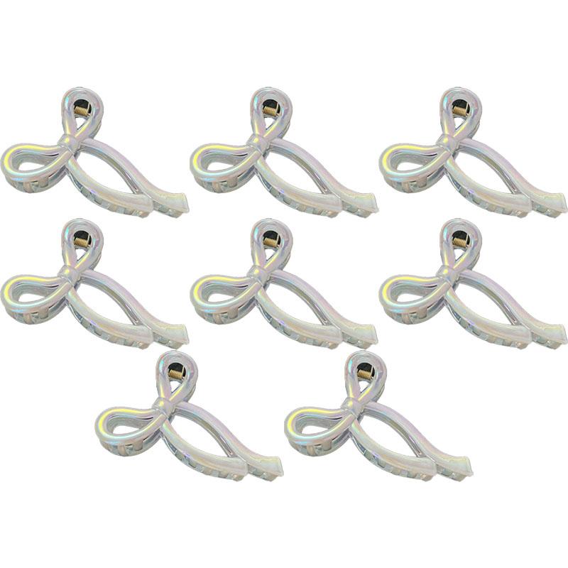 Bow Transparent Hair Clip Women's Jelly Color Shark Clip Dazzling Fashion Hair Accessories
