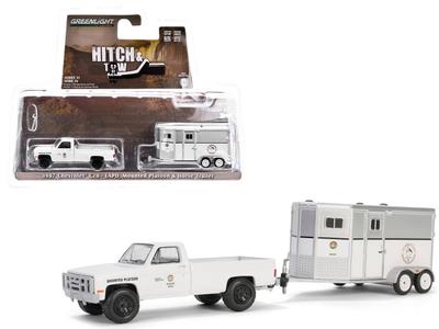 Greenlight LAPD Chevrolet C20 1987 z Greenlight Search Rescue Police Vehicle 1/64 Przyczepa, & [Używany]