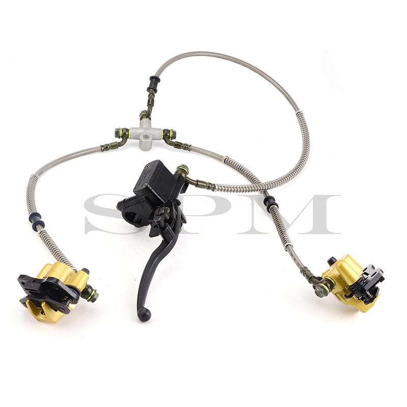 Front/Rear Disc Brake Master Cylinder Hydraulic Caliper Assembly for 50cc 70cc 90cc 110cc 125cc ATV Buggy Quad Bike Accessories