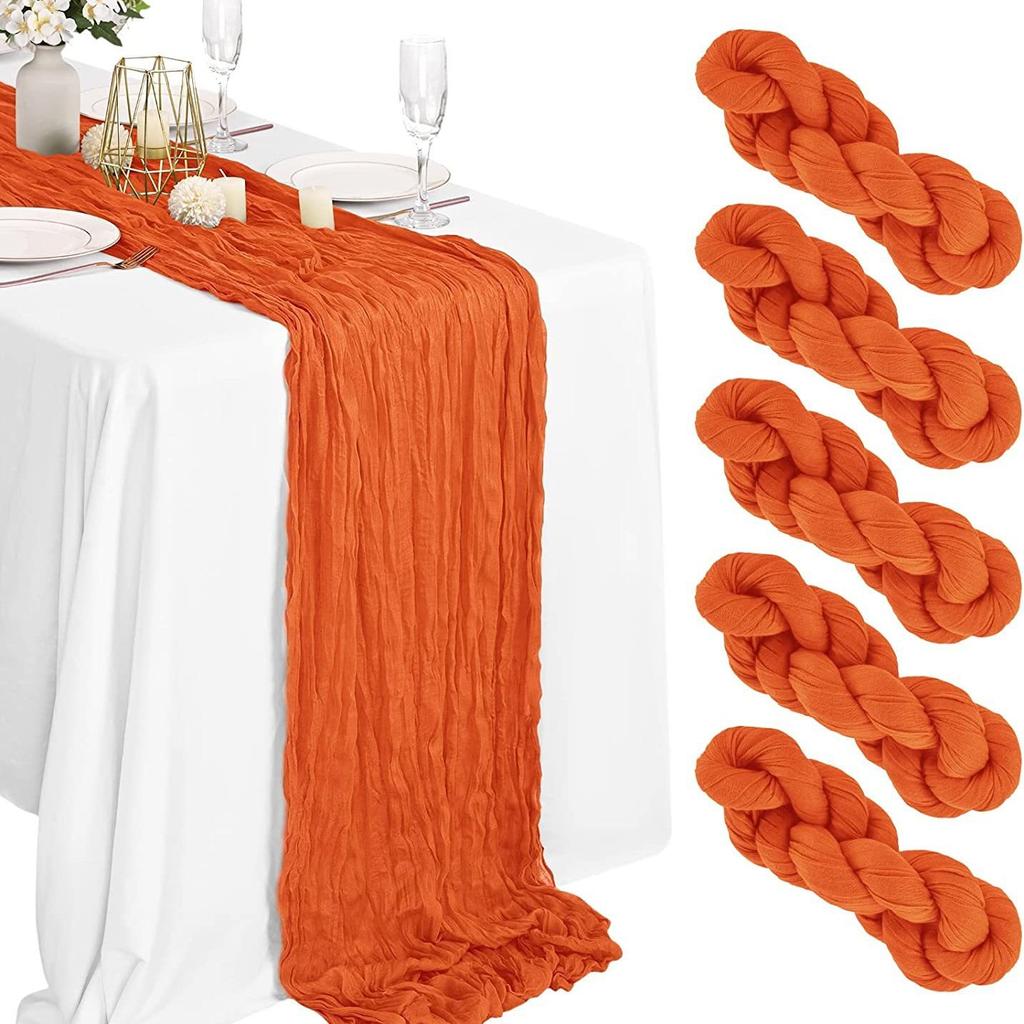 Semi-Sheer Gauze Table Runner Sage Cheesecloth Table Setting Dining  Vintage Wedding Decoration Banquets Arches Retro Boho Decor