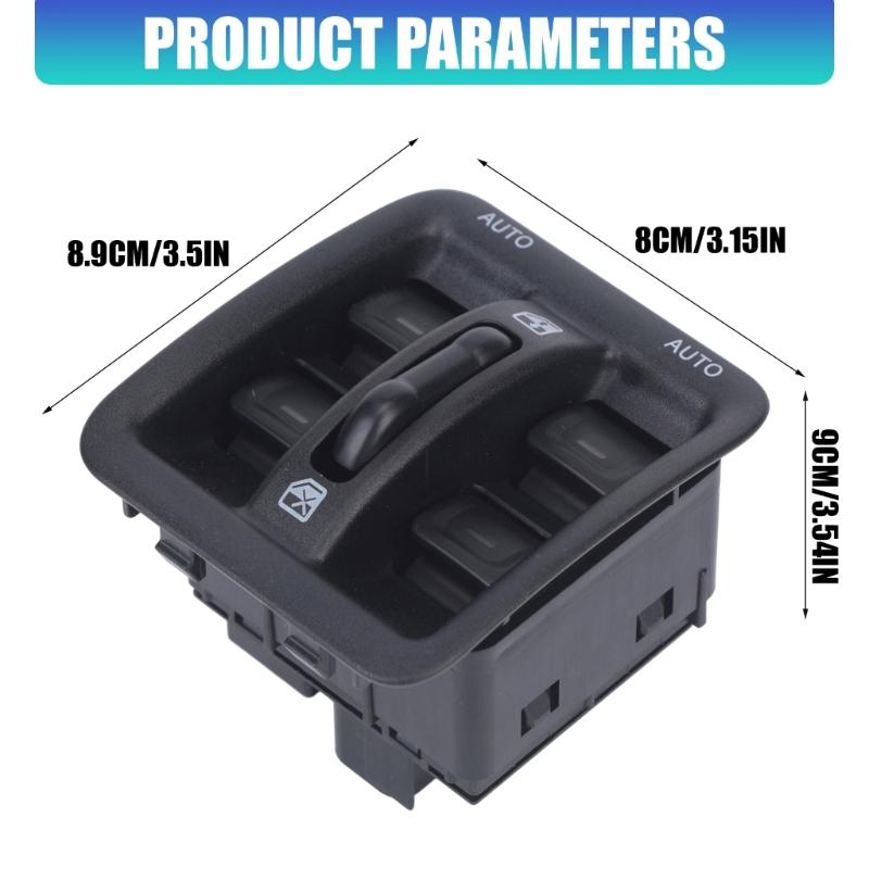 Mastering Window Control Switches Assembly for 2011-2017, 68156217AA Replacement Panel with AUTO Buttons and Original-Style ABS Housing