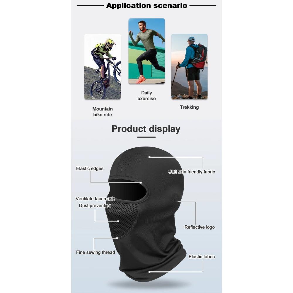 Maska do jazdy motocyklowej Ochrona przed wiatrem i ciepło Oddychająca maska na całą twarz Kominiarka Czapka Szalik Kaptur Moto Biker Czapka wiatroodporna