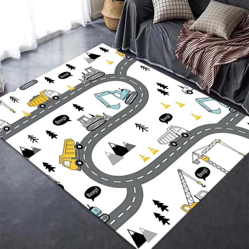 2025 New Cute Vehicle Carpet Rug for Living Room Bedroom Home Sofa Decoration,Kids play Non-slip Floor Mat45
