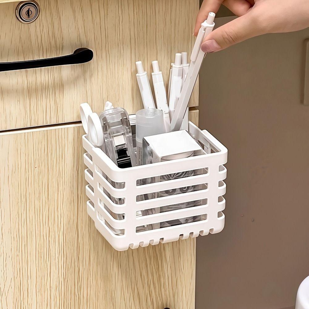 Plastic Retractable Small Baskets Space Saving Hanging Storage Box Utensil Holder  for Kitchen