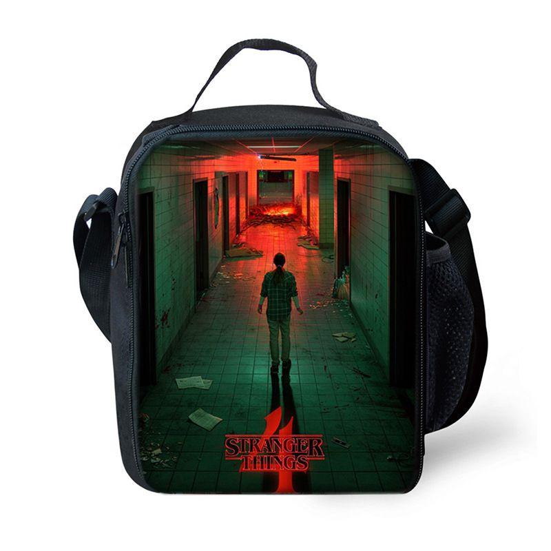 Stranger Thing Insulated Lunch Bag For Kids And Students With Adjustable Strap Perfect For Picnics And Outdoor Adventures