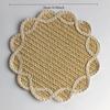 Sottopiatto intrecciato in carta a forma di fiore Sottopiatto decorazione per la casa intrecciato in carta Per tavolo da pranzo