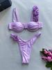 OFTBUY 2025 New Summer Sexy Color Style Swimsuit Women 2 Pieces Bikini Set Removable Bra Tight Beach Swimwear Female