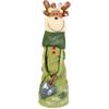 Standing Reindeer Made of Natural Materials In Green, 44 Cm