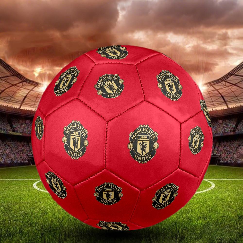Manchester UnitedSoccer Ball Colorful All Ages Machine Stitched PVC Competition Ready Durable High-Bounce