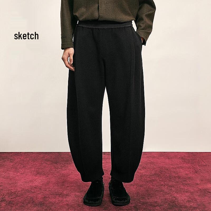 

CROQUIS Men s 2025 Winter Loose Curved Casual Trousers M