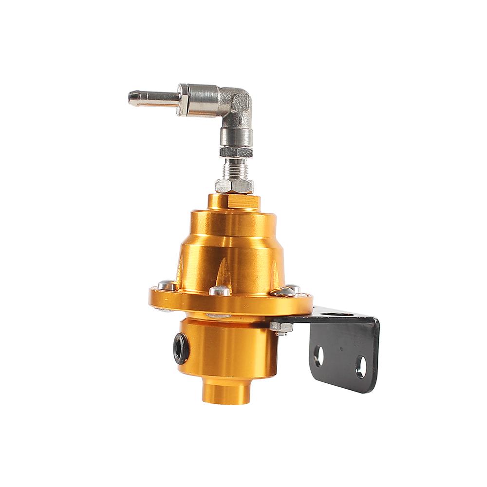 Universal Adjustable Fuel Pressure Regulator with Gauge Kit Vehicle Refitting Fuel Supercharger Regulating Valve 6 Colors