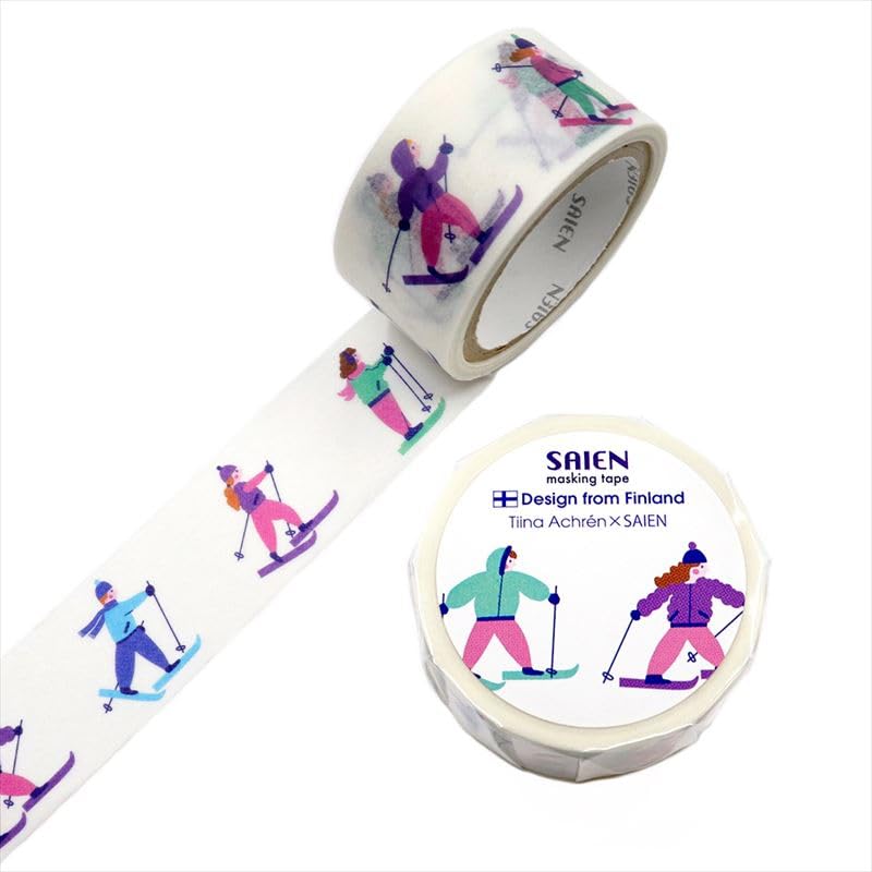 Made In Japan SAIEN Masking Tape Skiing 20mm X 5m Roll TR-4063